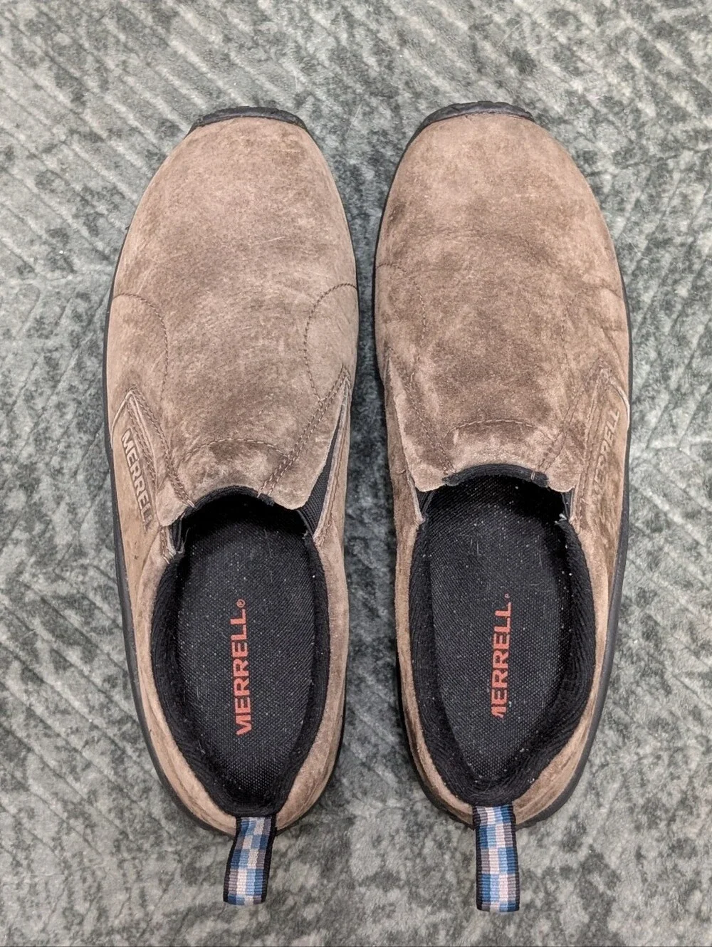 Merrell Jungle Moc Loafers Shoes Brown Suede Leather Mens Size 10.5